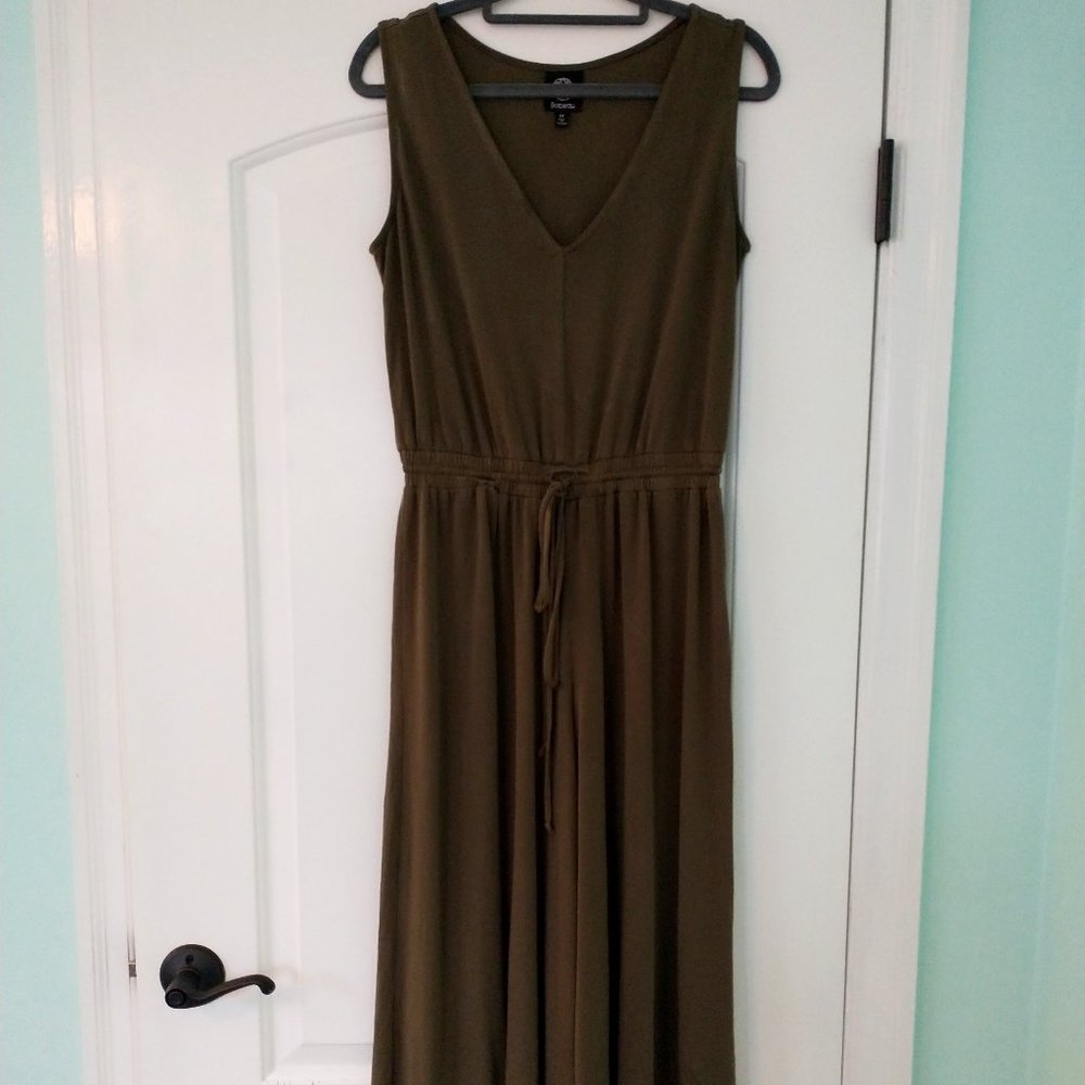 Olive Wide Cropped Leg Jumpsuit